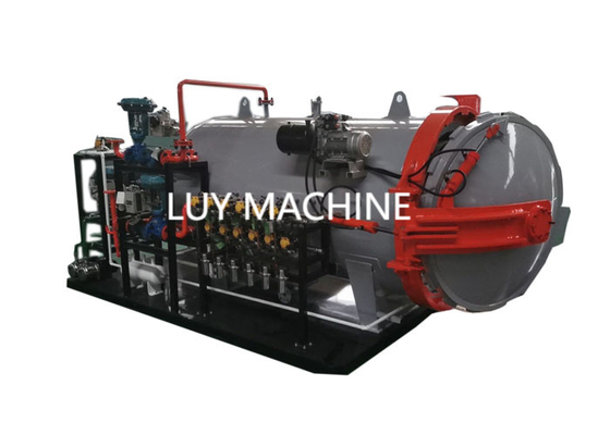 Autoclave de fibra de carbono composta SS304 Controle de PLC de processamento eficiente de 3 fases