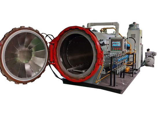 Automóvel Material pré-impregnado Controle PLC Autoclave de fibra de carbono de cura Autoclave composto