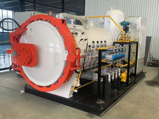 Certificado ASME CE Autoclave Hidráulica Horizontal Porta Aberta Prancha de Vela Componente Central do Motor de Prancha de Surf Composto