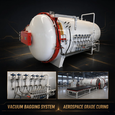 Autoclave a vapor industrial de trabalho contínuo de 2,5x8,0m aprovada pela ASME para vulcanização de produtos de borracha de correia transportadora