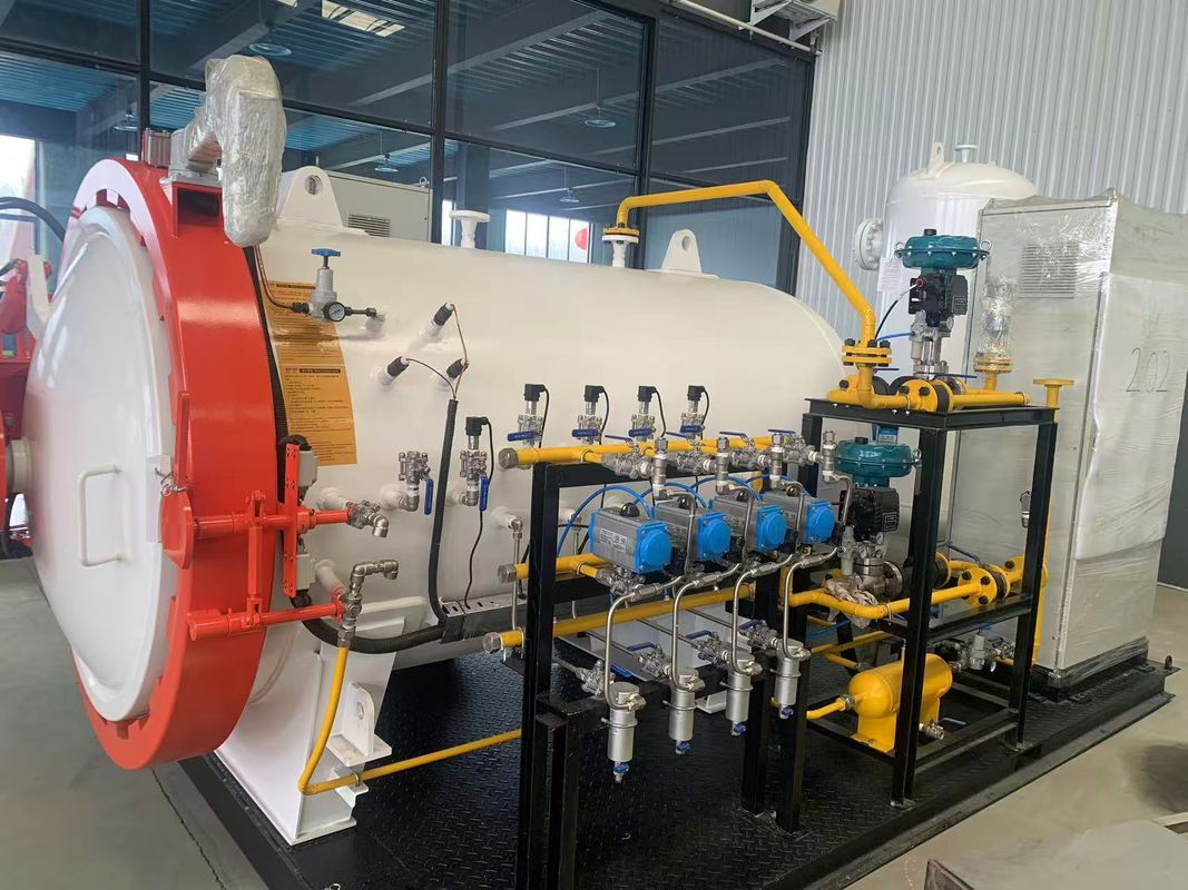 0.8MPa 600mm Diâmetro de tela sensível ao toque Peças de automóveis como capota de telhado Controle PLC Industrial Pequena autoclave composta para laboratório